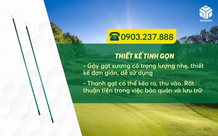 Gậy gạt sương trên green